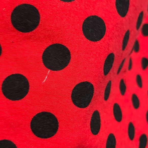 Bea & Dot Modcloth Dress Ladybug Polka Dot Sleevless V Neck Flare Retro Women XS - Picture 10 of 16